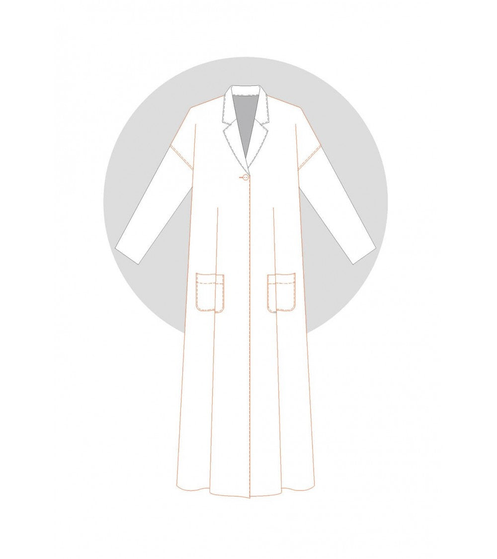 Manteau manche basse à partir du corsage de base