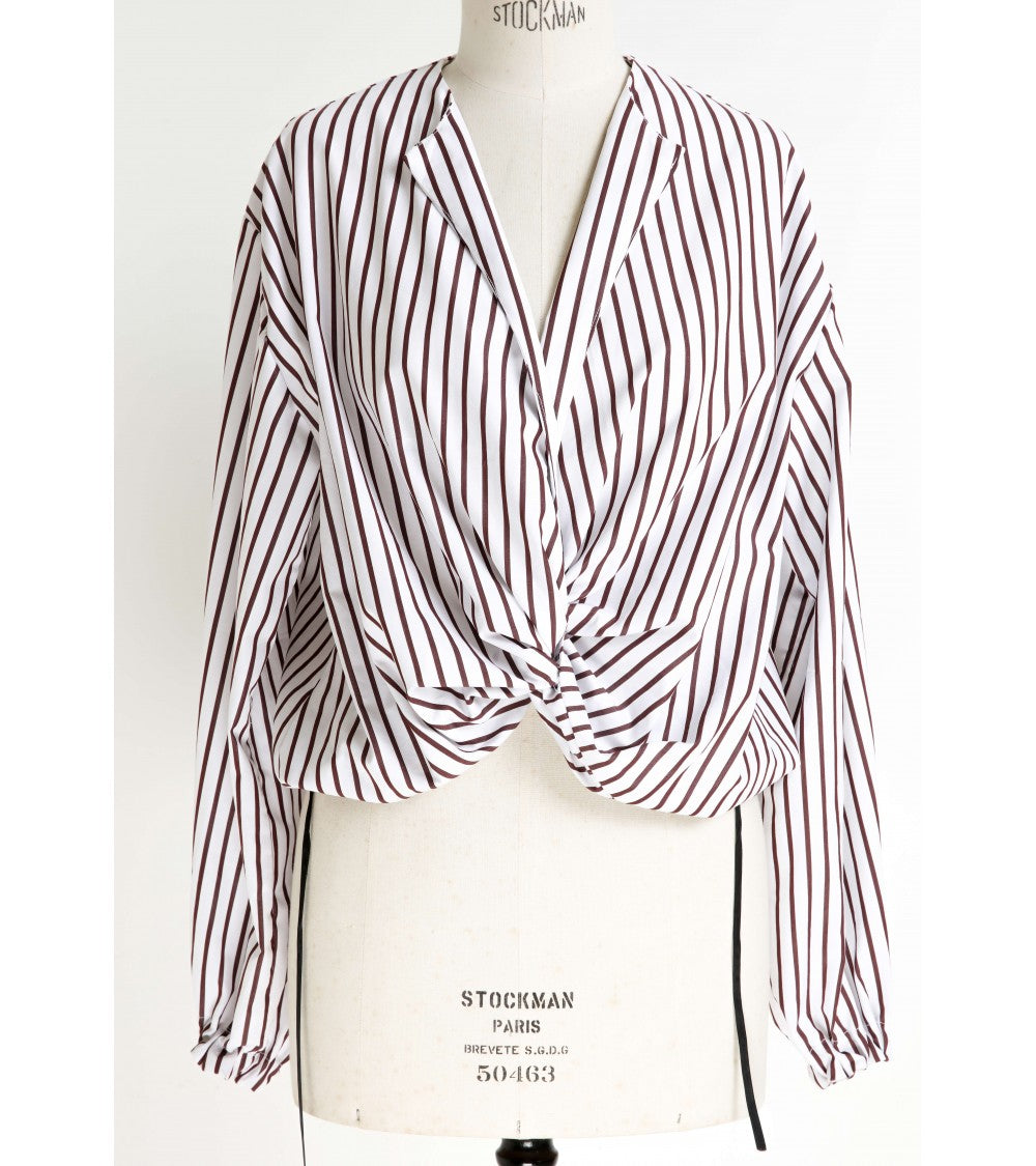 Blouse nouée avec ou sans manche