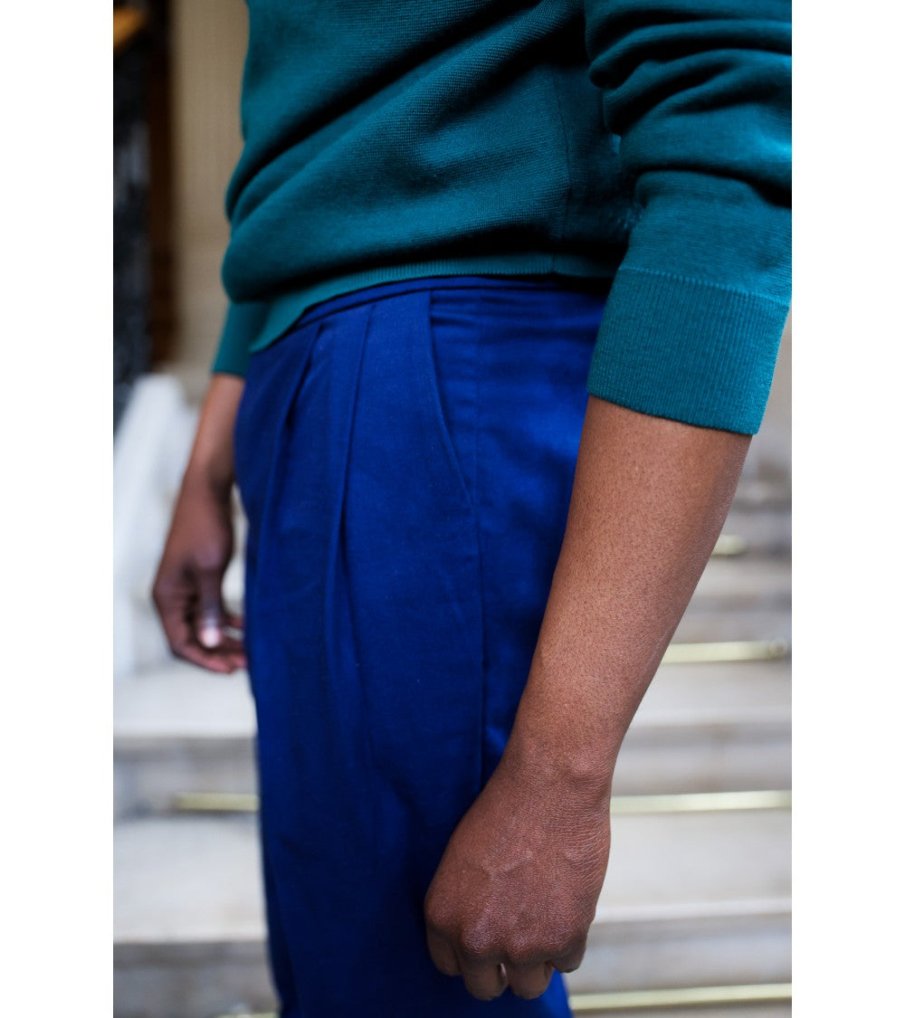 Le 1301 Pantalon droit de ville à plis couchés