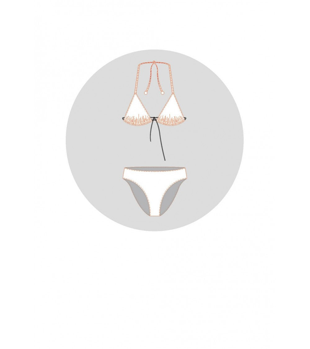 Maillot de bain deux pièces haut triangulaire