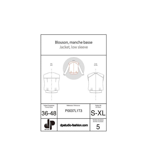Blouson, manche basse