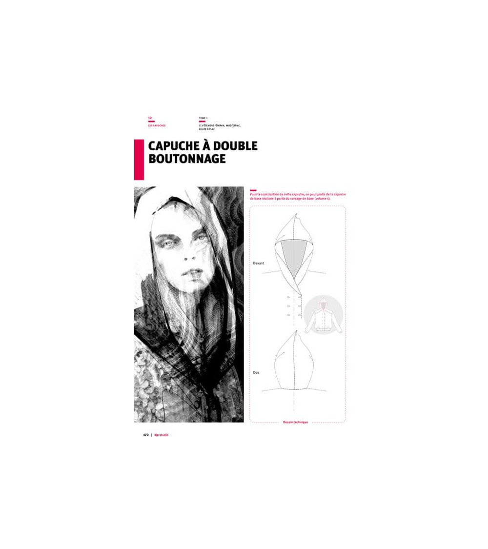 Capuche à double boutonnage