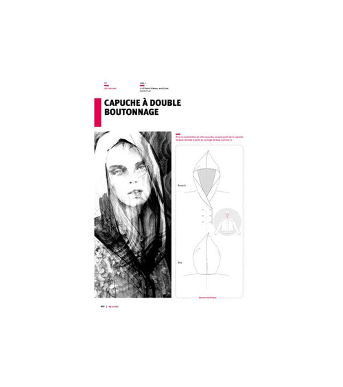 Capuche à double boutonnage
